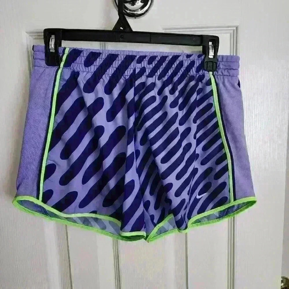 Nike Dri Fit Women's Athletic Running Workout Exercise Shorts Purple - Picture 1 of 9